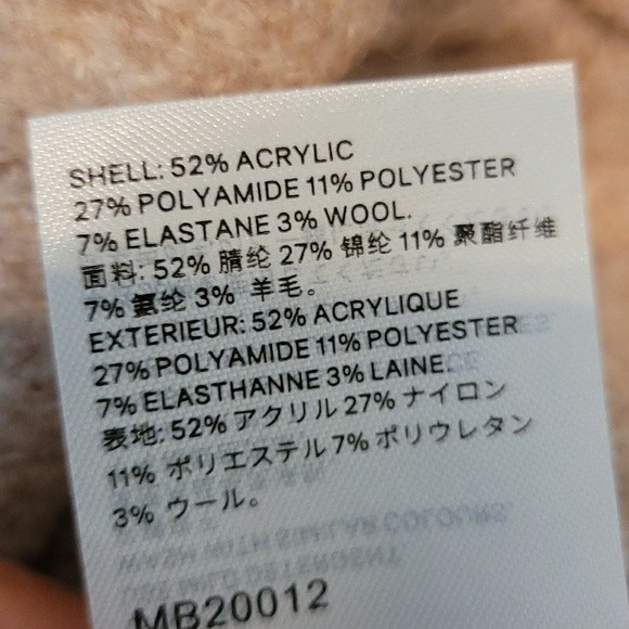 Woolen bloom pull over hooded sweater Sz M Oatmeal - Picture 7 of 7